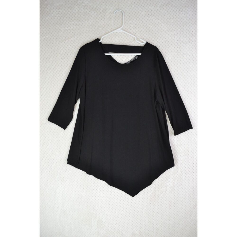 Kate & Mallory Women's Large Black 3/4 Sleeve Tunic Top